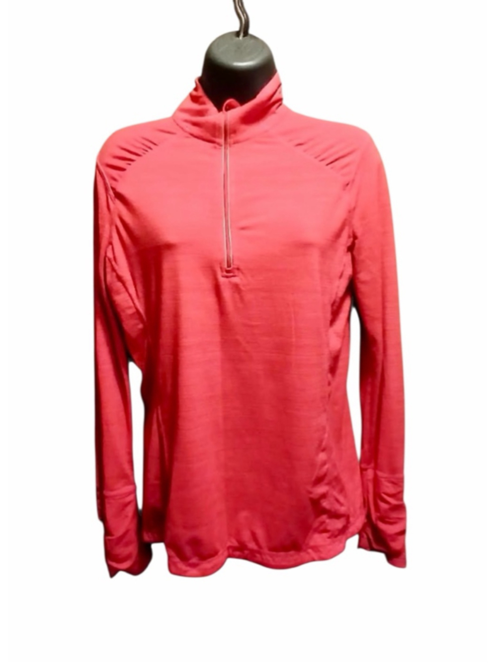 Kirkland Signature Women's Pink Quarter-Zip Athletic Pullover - Size M - JC376